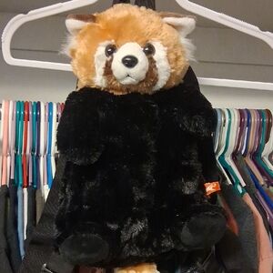 Charming Plush Red Panda Backpack for Kids